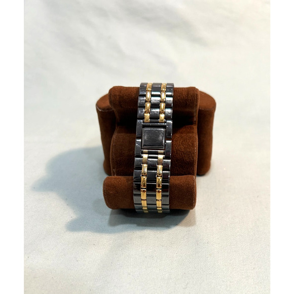 Vintage Seiko 7N39 5A29 Men's Slim Tank Watch Two Tone Black and Gold. Runs Well - Picture 2 of 10